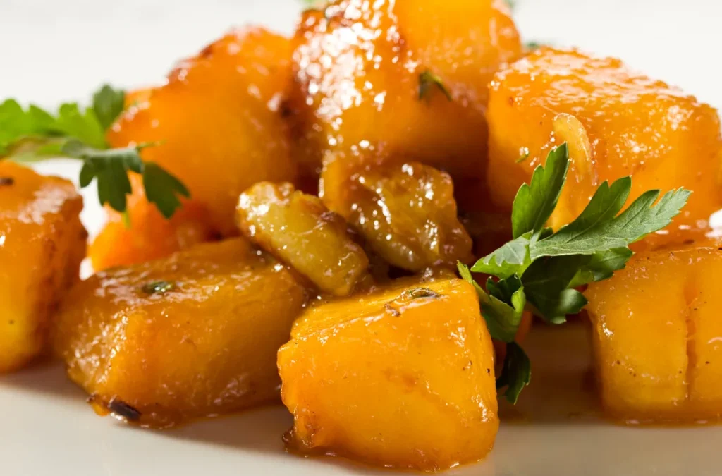 Roasted pumpkin with feta