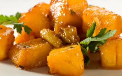 Roasted pumpkin with feta